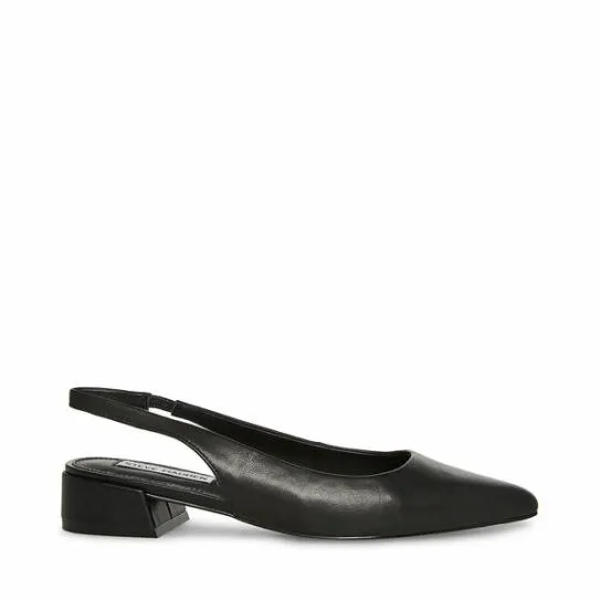 Women BLAKELY BLACK LEATHER Black Leather Steve Madden Loafers and Flats