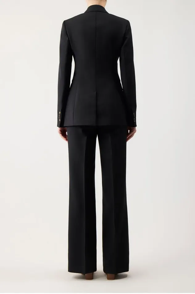 Women Blazers and Vests Gabriela Hearst Angela Blazer In Black Sportswear Wool