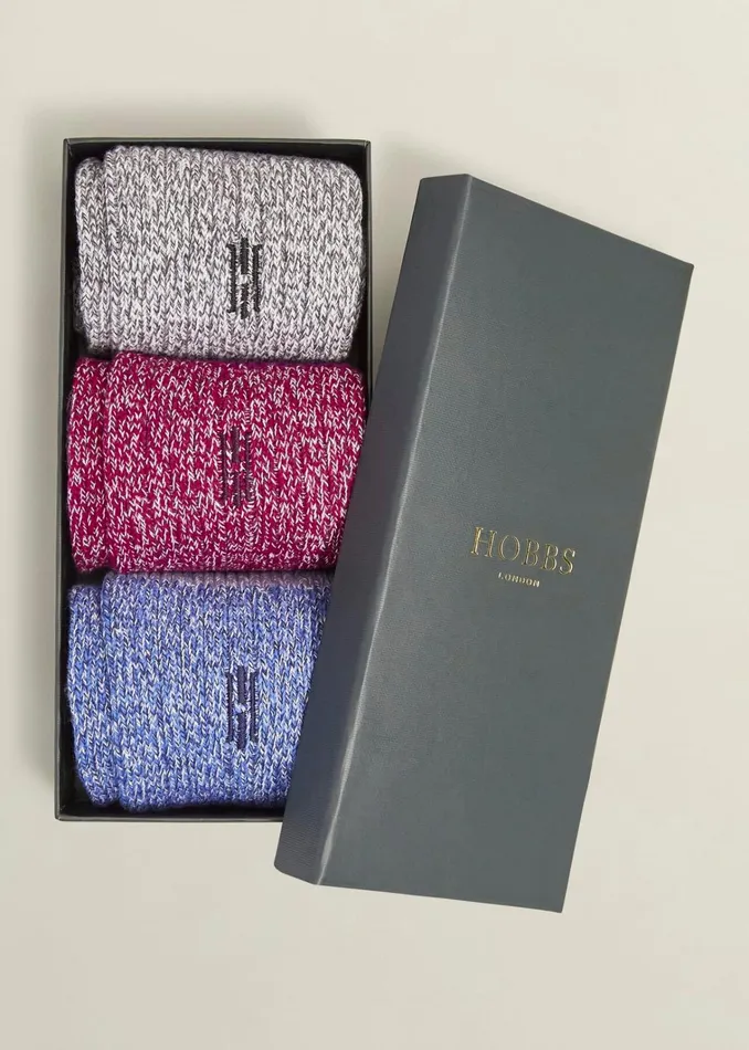 Women Boot Sock Set Blue Red Grey Hobbs Socks and Tights