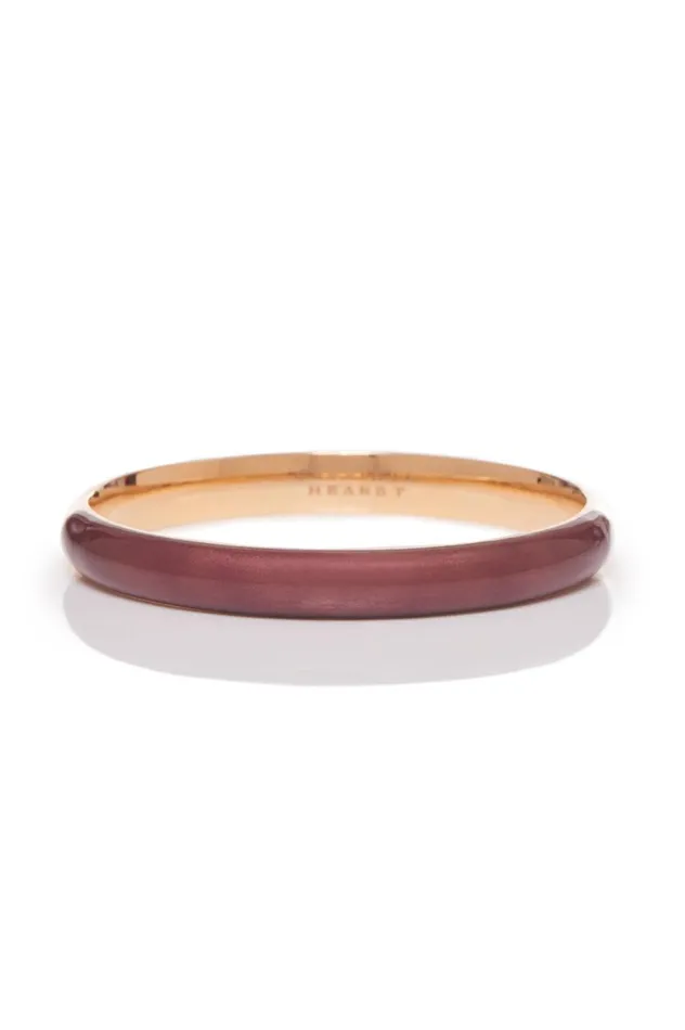 Women Bracelets Gabriela Hearst Vitreous Brown Enamel and 18K Gold Bangle