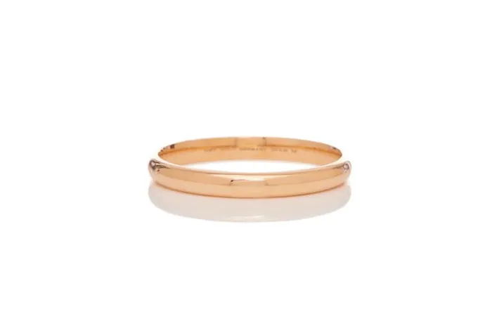 Women Bracelets Gabriela Hearst Vitreous Brown Enamel and 18K Gold Bangle