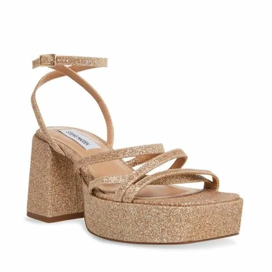 Women BRYLEE GOLD GLITTER Gold Glitter Steve Madden Heels Women BRYLEE GOLD GLITTER Gold Glitter Steve Madden Heels