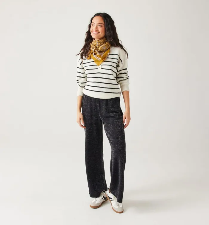 Women Button Front Jumper 8211 Black Stripes Promod Jumpers And Cardigans Women Button Front Jumper 8211 Black Stripes Promod Jumpers And Cardigans
