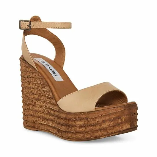 Women CAMDEN NATURAL Natural Steve Madden Sandals Women CAMDEN NATURAL Natural Steve Madden Sandals