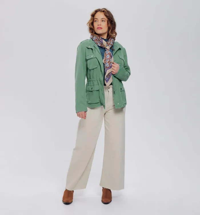 Women Canvas Sahara Jacket 8211 Turquoise Promod Jackets Women Canvas Sahara Jacket 8211 Turquoise Promod Jackets