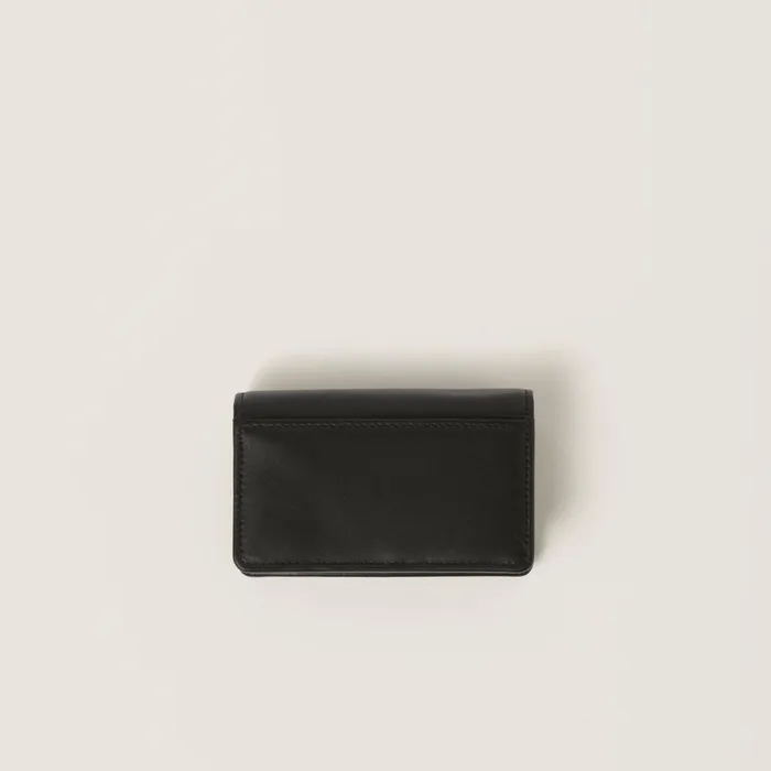 Women Card Holders Miu Miu Leather Card Holder Black Women Card Holders Miu Miu Leather Card Holder Black