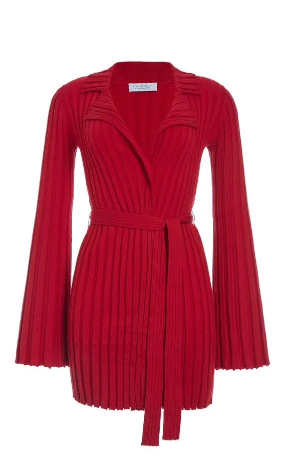 Women Cardigans Gabriela Hearst Carmen Knit Cardigan In Red Merino Wool