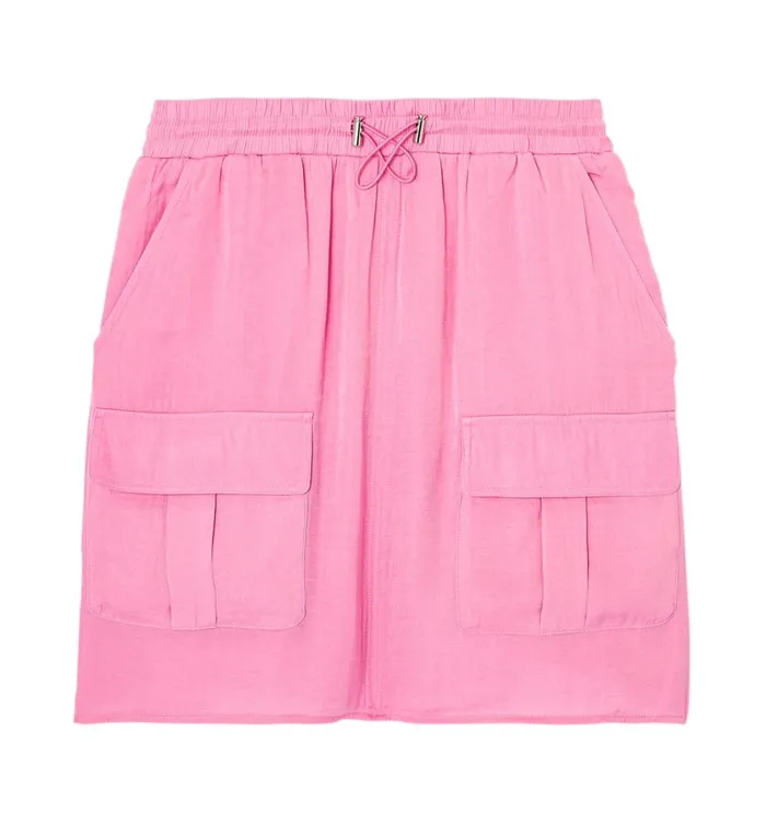Women Cargo Satin Mini Skirt 8211 Pink Promod Skirts Women Cargo Satin Mini Skirt 8211 Pink Promod Skirts