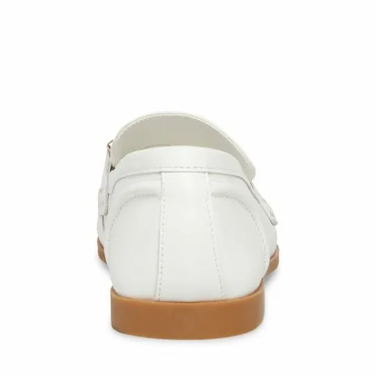 Women CARRINE WHITE LEATHER White Leather Steve Madden Loafers and Flats Women CARRINE WHITE LEATHER White Leather Steve Madden Loafers and Flats
