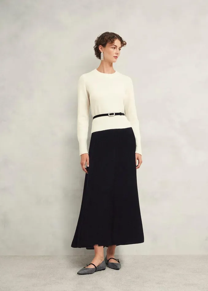 Women Charteris Velvet Skirt Black Hobbs Skirts
