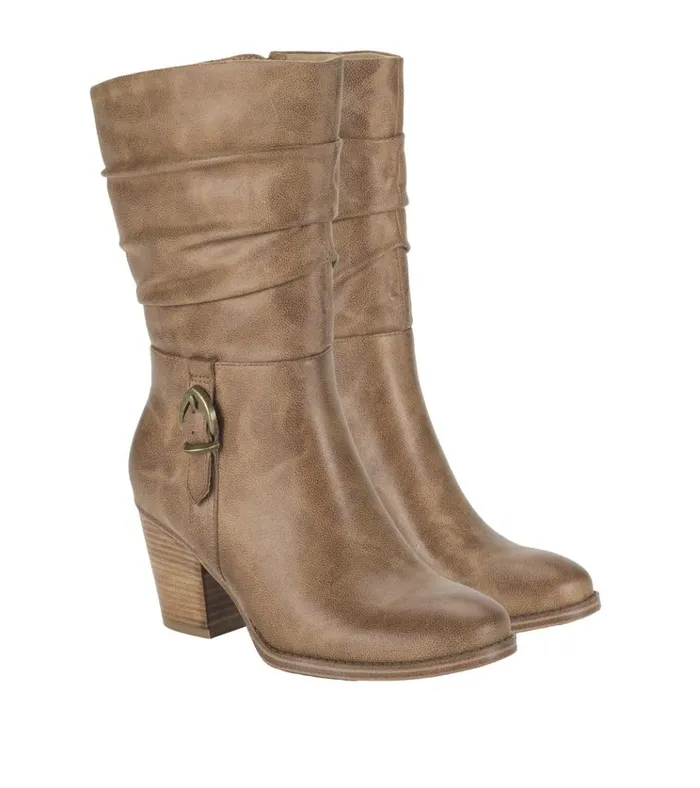Women Cheyenne Mid Calf Boot Auburn Baretraps Knee High Boots