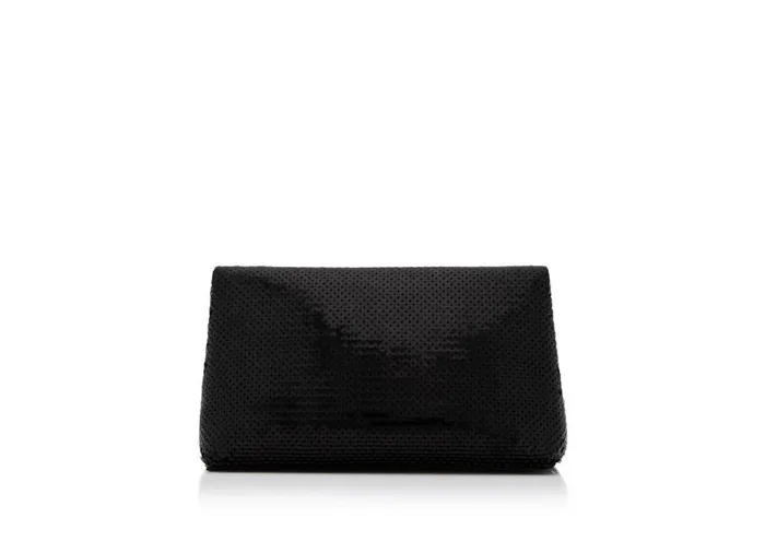 Women Clutches Tom Ford Sequin Embroidery Label Mini Chain Bag Black Women Clutches Tom Ford Sequin Embroidery Label Mini Chain Bag Black
