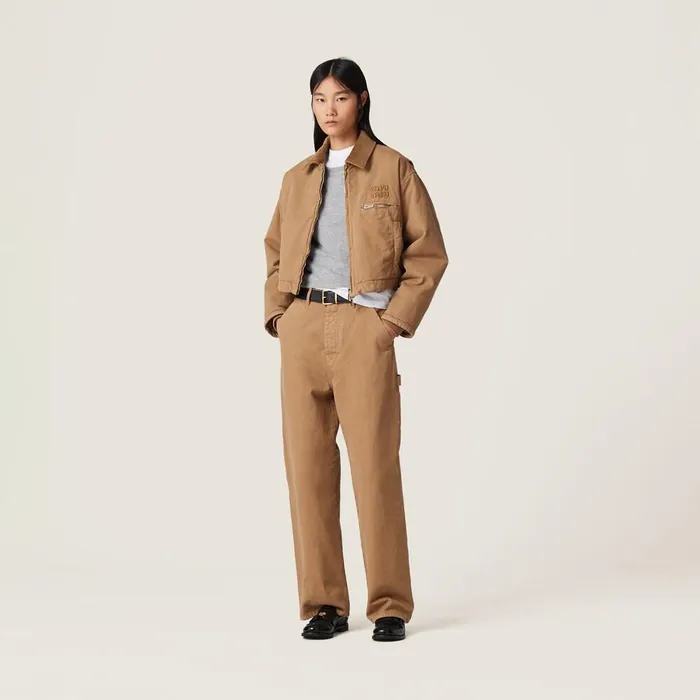 Women Coats And Jackets Miu Miu Garmentdyed Gabardine Blouson Jacket Cord Women Coats And Jackets Miu Miu Garmentdyed Gabardine Blouson Jacket Cord