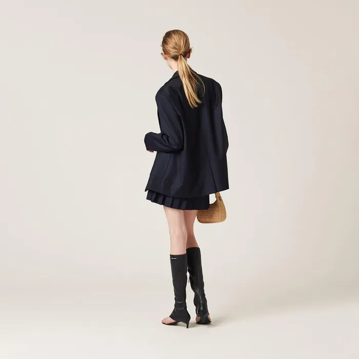 Women Coats And Jackets Miu Miu Singlebreasted Batavia Jacket Navy Women Coats And Jackets Miu Miu Singlebreasted Batavia Jacket Navy
