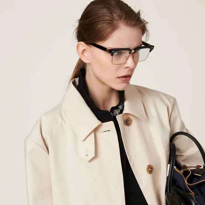 Women Coats And Jackets Miu Miu Singlebreasted Double Cotton Raincoat Natural Women Coats And Jackets Miu Miu Singlebreasted Double Cotton Raincoat Natural