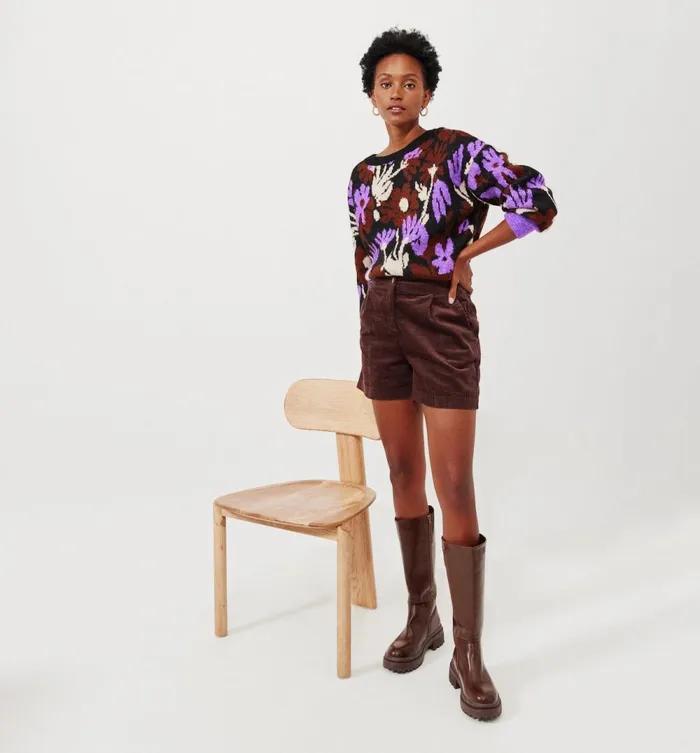 Women Corduroy Shorts 8211 Chocolate Promod Shorts
