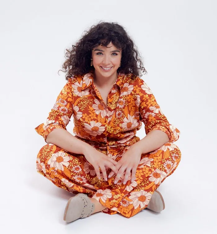 Women Cotton Shirt 8211 Orange Print Promod Shirts And Tunics