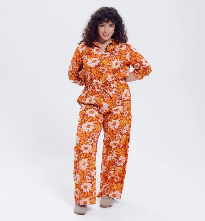Women Cotton Shirt 8211 Orange Print Promod Shirts And Tunics Women Cotton Shirt 8211 Orange Print Promod Shirts And Tunics