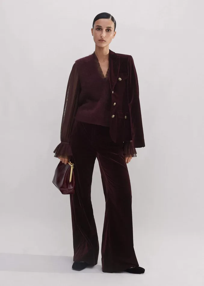 Women Crinkle Patent Bag Deep Merlot MEEM