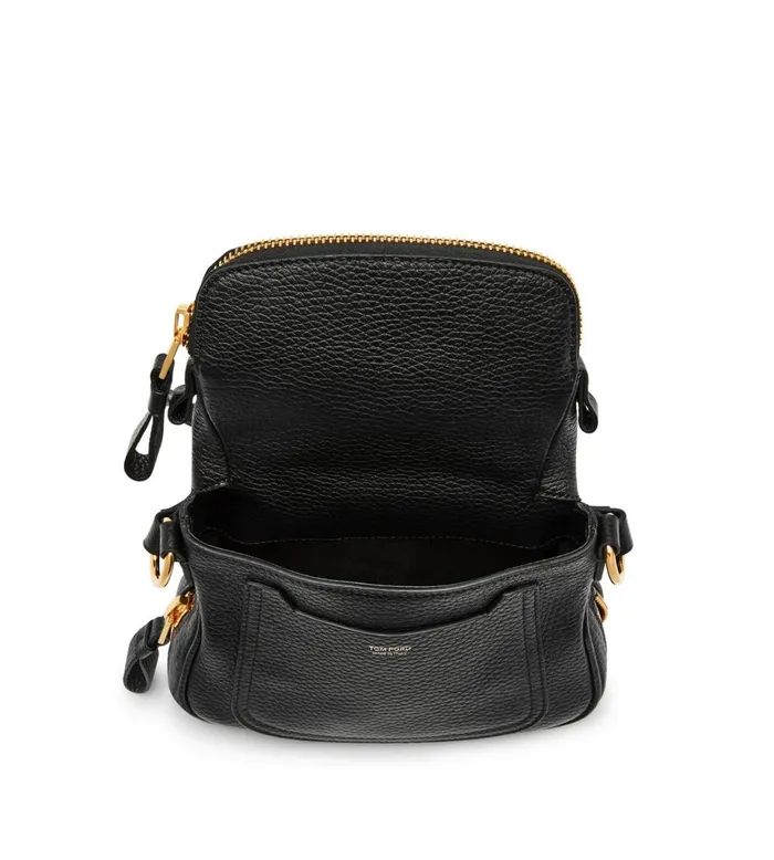 Women Cross Body Bags Tom Ford Grain Leather Jennifer Mini Bag Black Women Cross Body Bags Tom Ford Grain Leather Jennifer Mini Bag Black