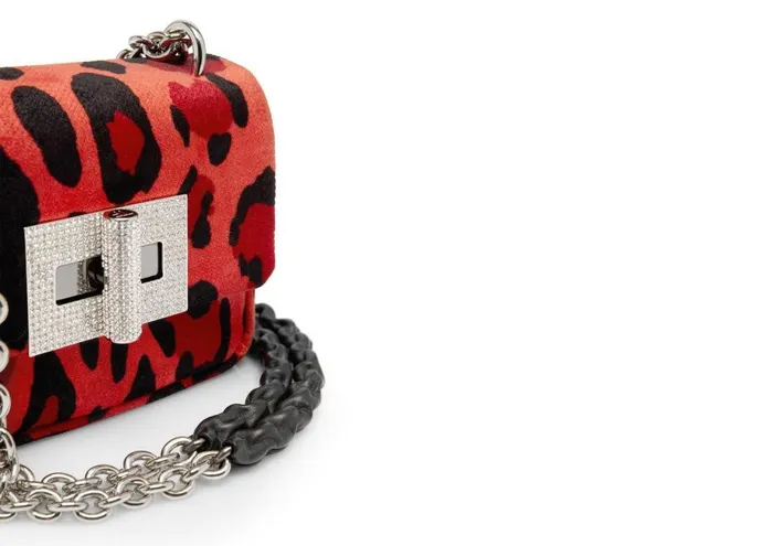 Women Cross Body Bags Tom Ford Leopard Print Velvet Soft Natalia Mini Shoulder Bag Candy Red Women Cross Body Bags Tom Ford Leopard Print Velvet Soft Natalia Mini Shoulder Bag Candy Red