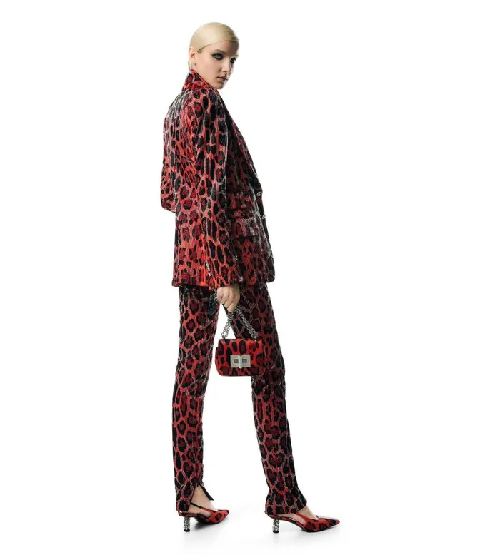 Women Cross Body Bags Tom Ford Leopard Print Velvet Soft Natalia Mini Shoulder Bag Candy Red Women Cross Body Bags Tom Ford Leopard Print Velvet Soft Natalia Mini Shoulder Bag Candy Red
