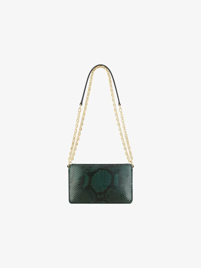 Women Crossbody Bags Givenchy Small 4G Bag In Python With Chain Dark Green Women Crossbody Bags Givenchy Small 4G Bag In Python With Chain Dark Green