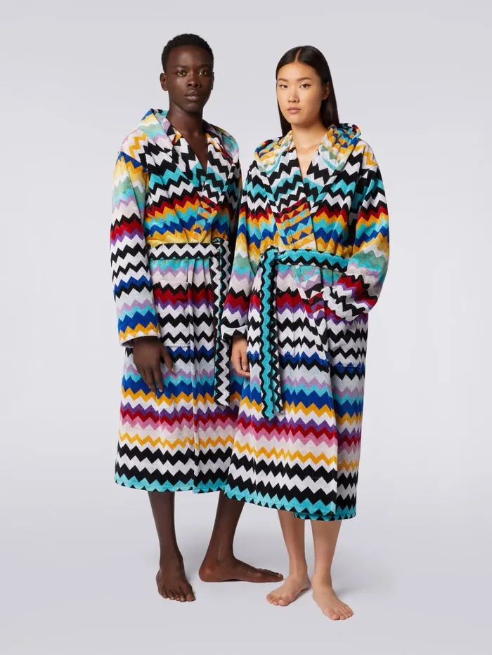 Women Cyrus Hooded Bathrobe Multicoloured Missoni Bathrobes Women Cyrus Hooded Bathrobe Multicoloured Missoni Bathrobes