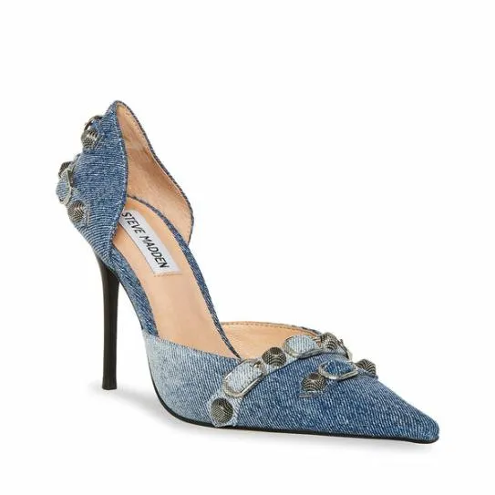 Women DALI DENIM MULTI Denim Multi Steve Madden Heels Women DALI DENIM MULTI Denim Multi Steve Madden Heels