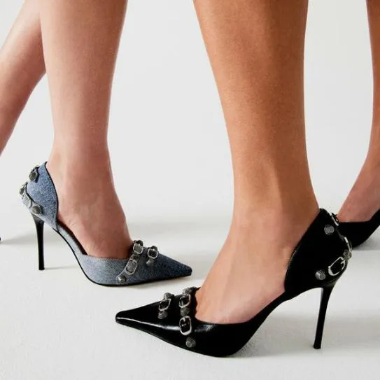 Women DALI DENIM MULTI Denim Multi Steve Madden Heels Women DALI DENIM MULTI Denim Multi Steve Madden Heels