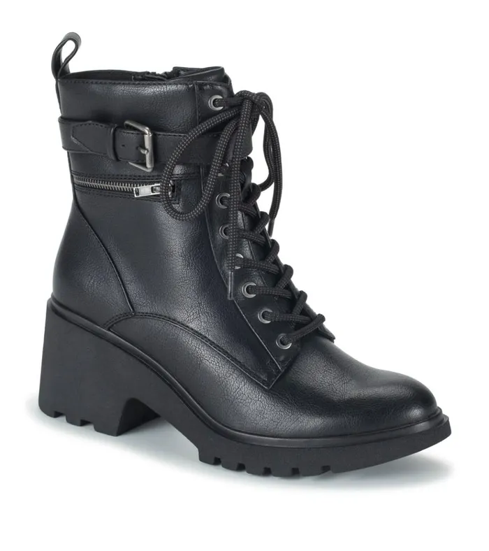 Women Dani Lace Up Boot Black Baretraps Booties