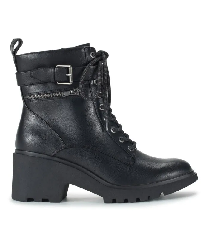Women Dani Lace Up Boot Black Baretraps Booties