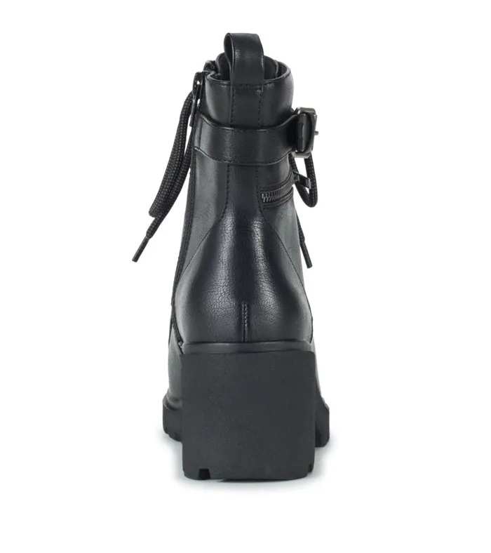 Women Dani Lace Up Boot Black Baretraps Booties