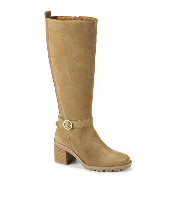 Women Della Tall Boot Cognac Suede Baretraps Knee High Boots
