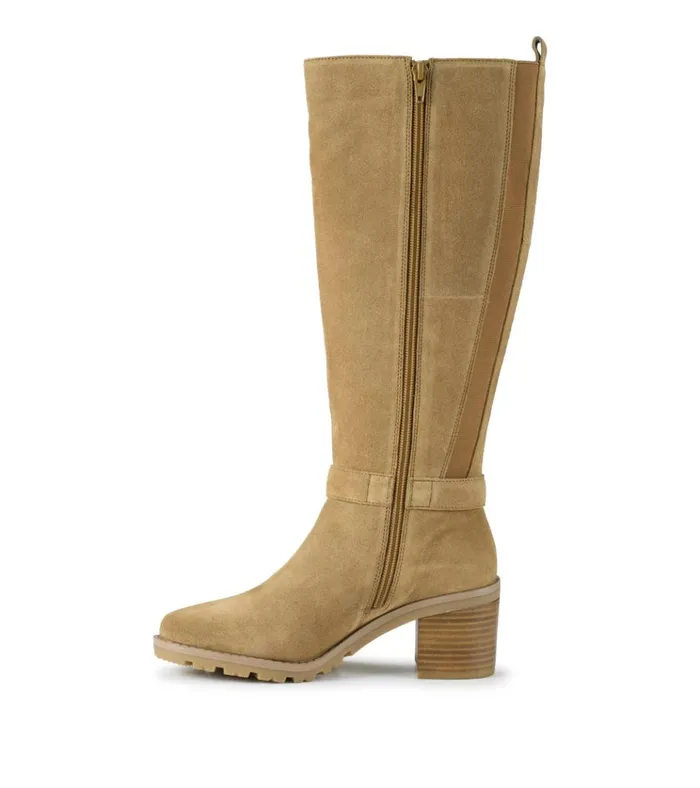 Women Della Tall Boot Cognac Suede Baretraps Knee High Boots