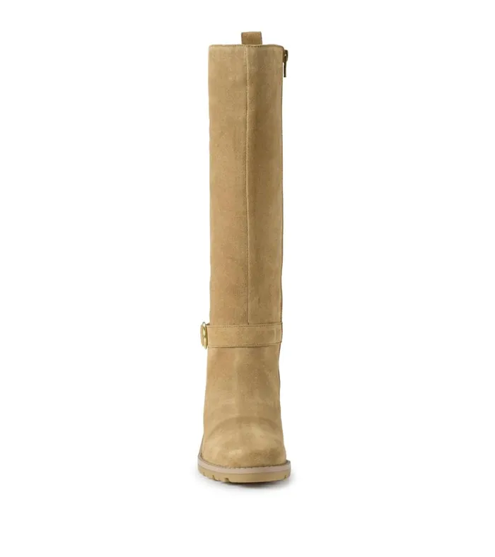 Women Della Tall Boot Cognac Suede Baretraps Knee High Boots