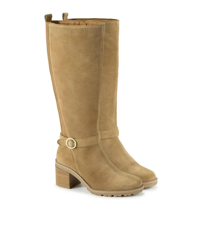 Women Della Tall Boot Cognac Suede Baretraps Knee High Boots