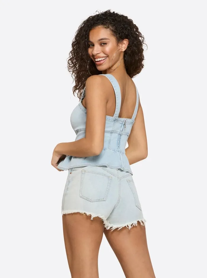 Women Denim Bustier In Buttercup Jessica Simpson Denim