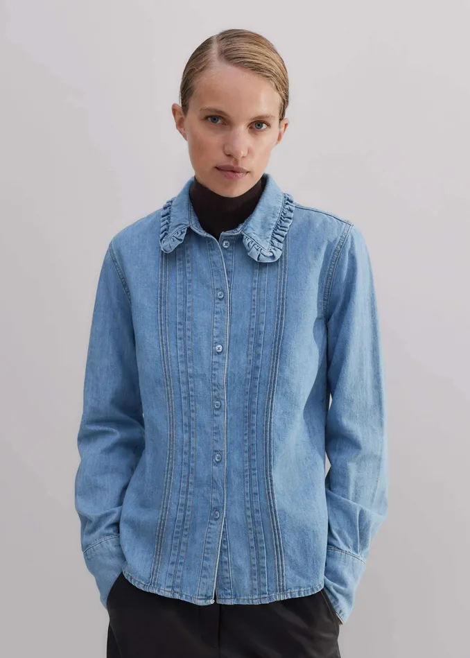 Women Denim Feminine Shirt Blue MEEM