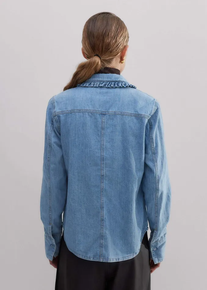Women Denim Feminine Shirt Blue MEEM