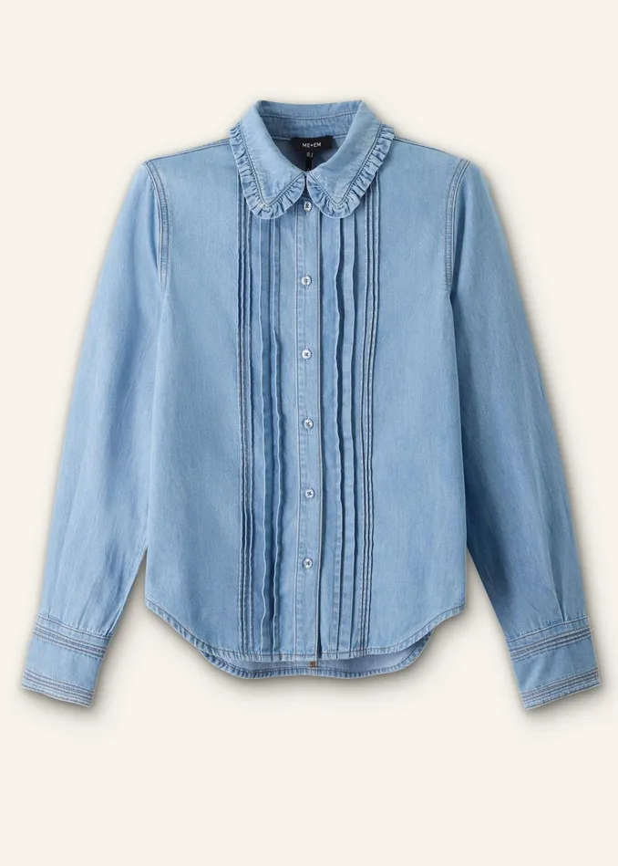 Women Denim Feminine Shirt Blue MEEM