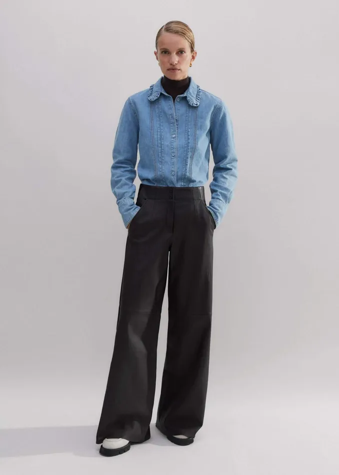 Women Denim Feminine Shirt Blue MEEM