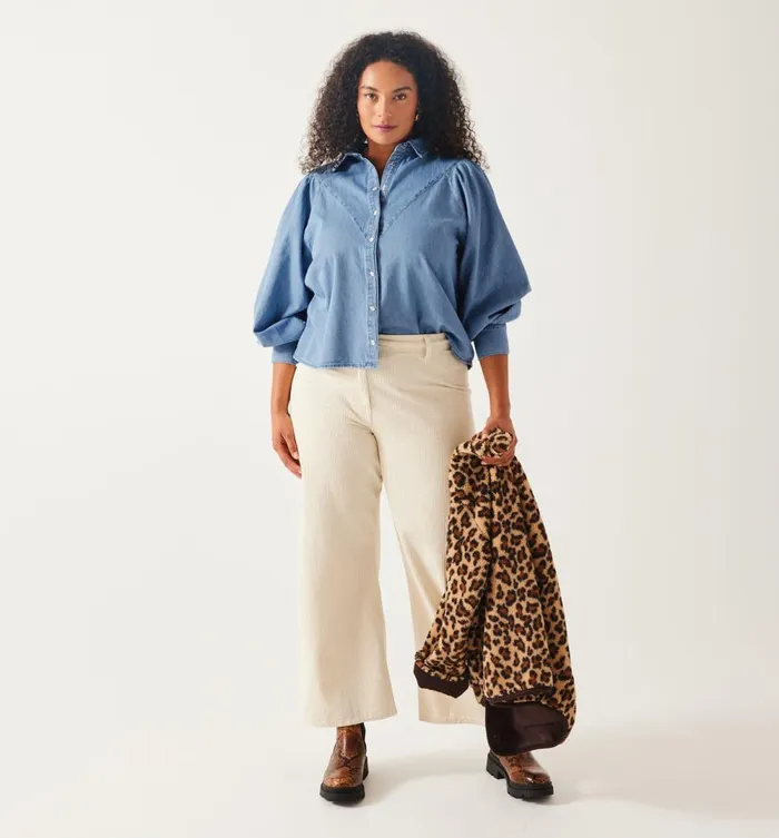 Women Denim Shirt 8211 Medium Denim Promod Shirts And Tunics Women Denim Shirt 8211 Medium Denim Promod Shirts And Tunics