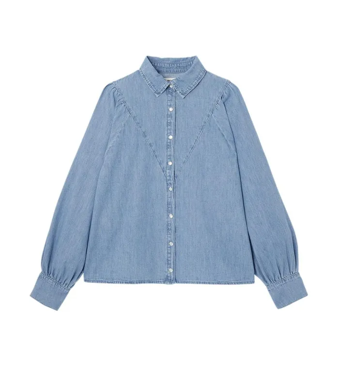 Women Denim Shirt 8211 Medium Denim Promod Shirts And Tunics Women Denim Shirt 8211 Medium Denim Promod Shirts And Tunics