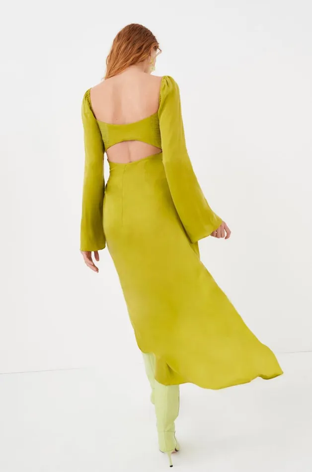 Women Dresses For Love and Lemons Allie Midi Dress Green Women Dresses For Love and Lemons Allie Midi Dress Green
