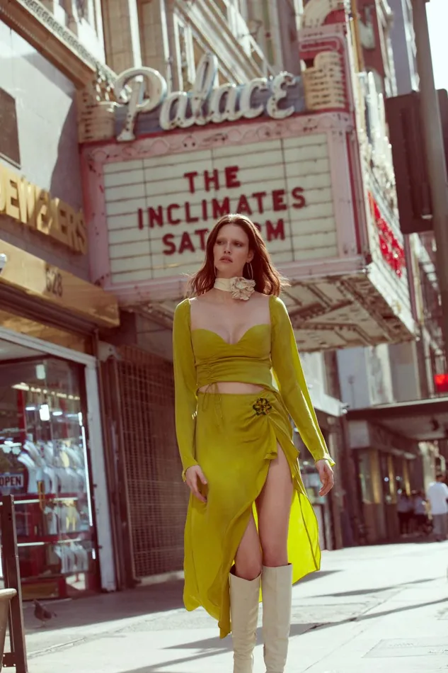Women Dresses For Love and Lemons Allie Midi Dress Green Women Dresses For Love and Lemons Allie Midi Dress Green