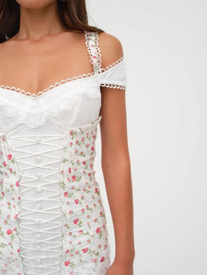 Women Dresses For Love and Lemons Baela Corset Mini Dress White Women Dresses For Love and Lemons Baela Corset Mini Dress White
