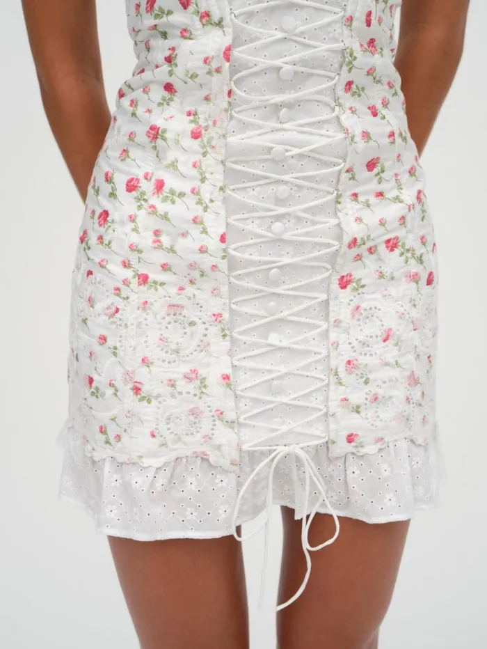 Women Dresses For Love and Lemons Baela Corset Mini Dress White Women Dresses For Love and Lemons Baela Corset Mini Dress White