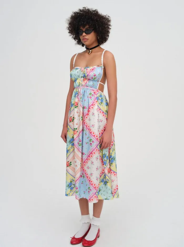 Women Dresses For Love and Lemons Cassandra Midi Dress Multi Women Dresses For Love and Lemons Cassandra Midi Dress Multi
