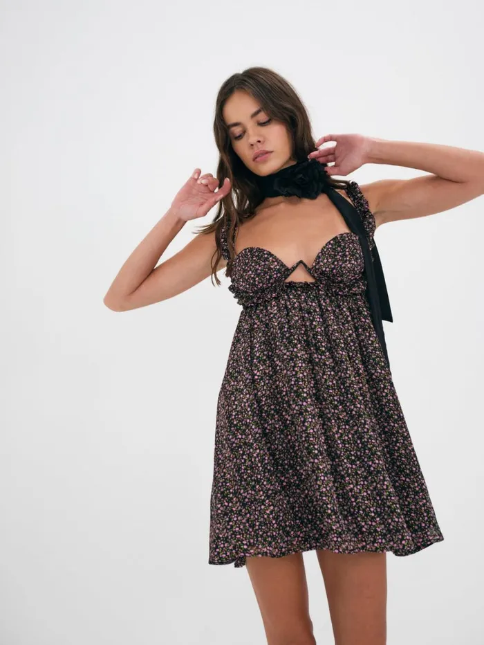 Women Dresses For Love and Lemons Colleen Mini Dress Black Women Dresses For Love and Lemons Colleen Mini Dress Black